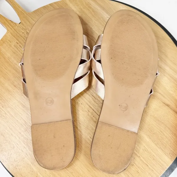 Torrid Braided‎ Strap Slide Sandals Rose Gold 10.5W - Image 8