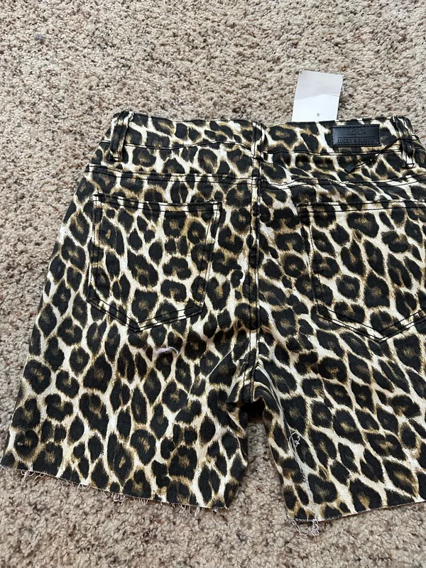 Lucky and Blessed leopard shorts - Image 2