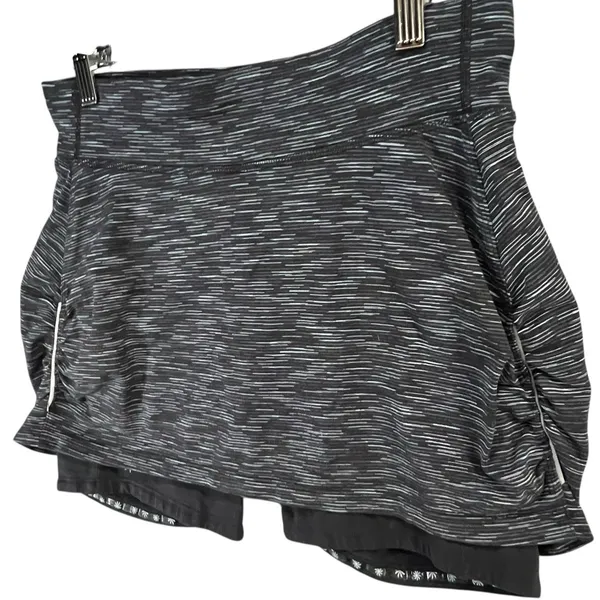 Athleta Contender 2 in 1‎ Skort Womens S Black Space Dye Running Trail Athletic - Image 3