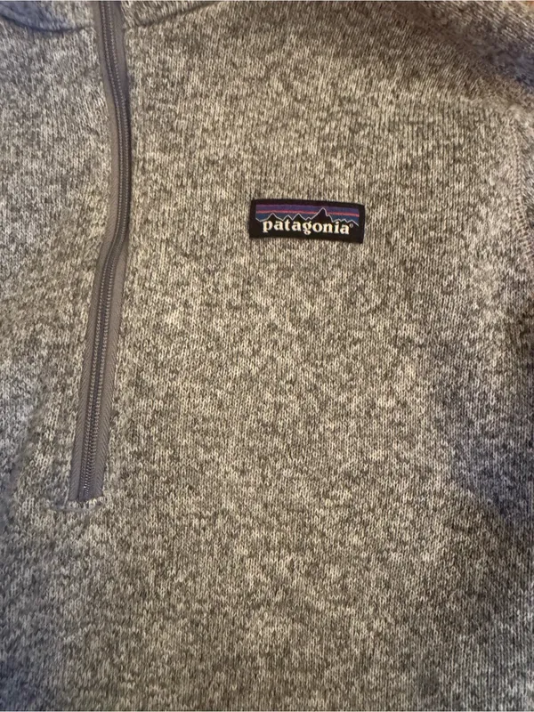 Patagonia Women's Better Sweater 1/4 Zip Fleece Pullover Size Large EUC GRAY - Image 3
