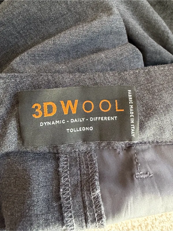 Quince Italian Wool Pleated Wide Leg Trousers Coal Melange Size 8 - Image 5