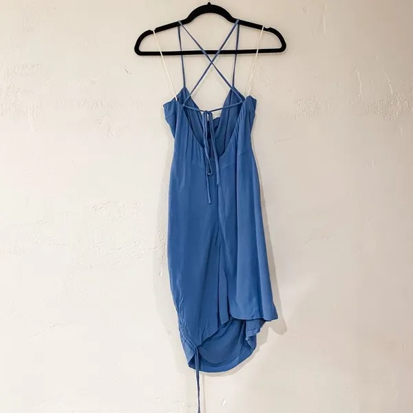 NEW The Jetset Diaries Freebird Mini Dress in Cerulean Blue Size Medium - Image 4
