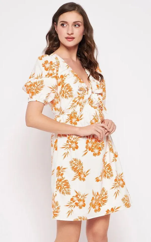 Sim & Sam Poplin Print Dress. Size Medium - Image 3