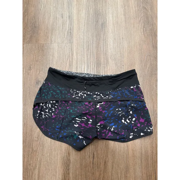 Lululemon Speed Up Shorts Womens 6 Multicolor Abstract Geometric Running - Image 2