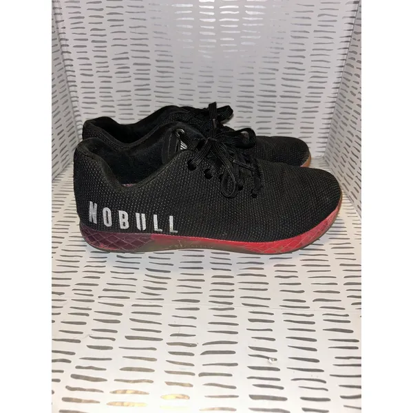 NOBULL Outwork Trainer Black Red Gum SuperFabric Women's‎ Cross Fit Shoes 10.5 - Image 4