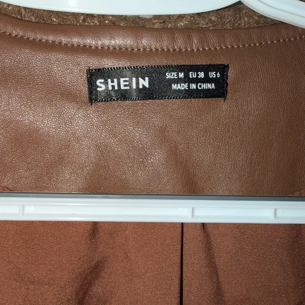 SheIn Faux leather/fur western honey Lainey Wilson/ Ella Langley vibes jacket M - Image 5