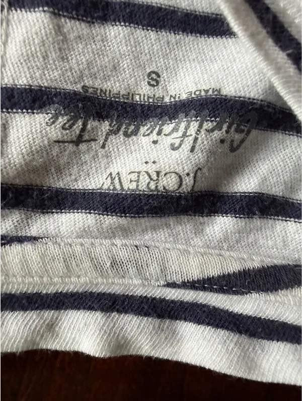 J.Crew Girlfriend Tee Striped Short Sleeve T-Shirt Size Small - Image 7