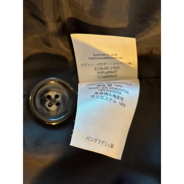 Eddie Bauer Womens Black Double Breasted Belted Trench Coat Jacket Size XL - Image 10