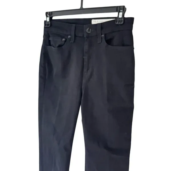 Rag & Bone Nina High waisted ankle cigarette Jeans Black Size 25 size 0 / 2 - Image 6