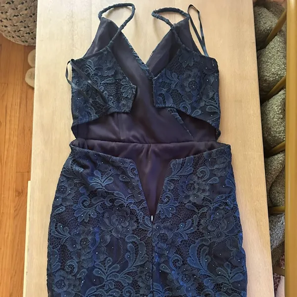 Navy Blue La Femme Homecoming Dress - Size 2 - Image 5