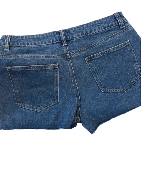 Edikted Birdy Low Rise Denim Shorts medium NWT - Image 5
