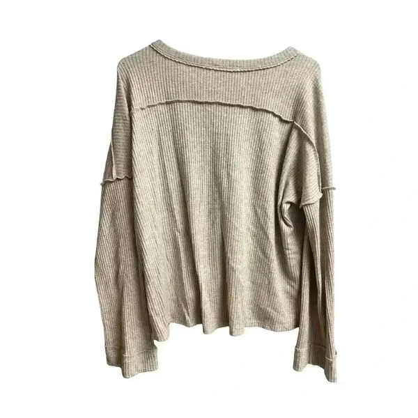 Pink Lily Beige Oversized Pullover Top Medium - Image 8