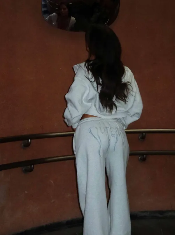 Outcast Clothing Nya Cropped Hoodie Grey - Image 2