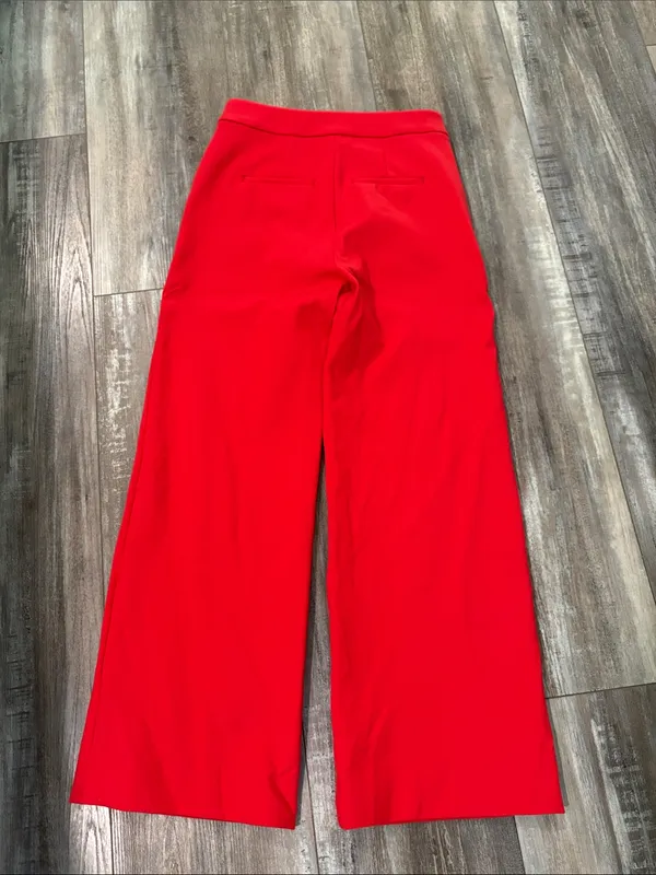 Boden Red Ponte Knit Wide Leg High Rise Career Dress Pants Size 4R - Image 8