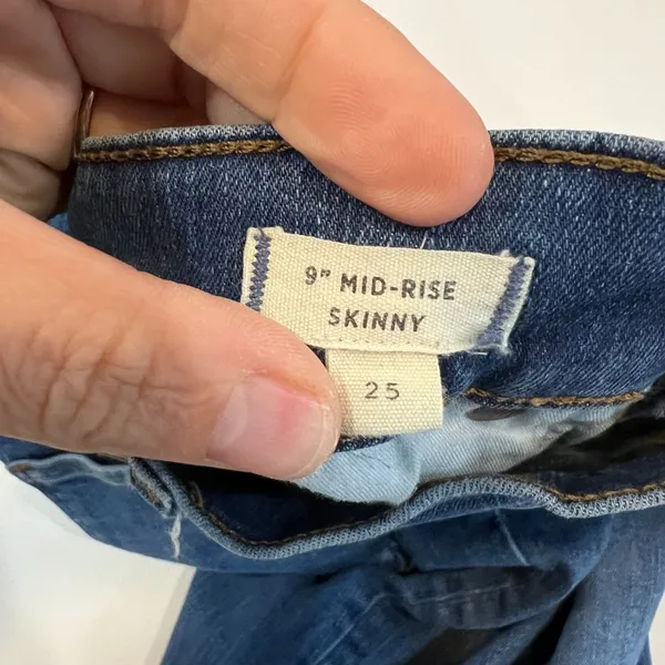 Madewell 9" mid Rise Skinny Jeans Size 25 Medium Wash - Image 5