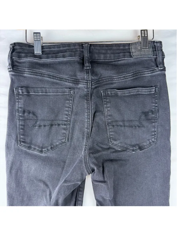 American Eagle Black High-Rise Next Level Stretch Jeggings 10 Short Denim Jeans - Image 7