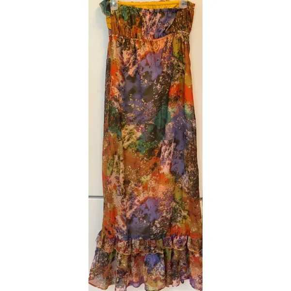 Eyeshadow Strapless Ruffle Maxi Dress - Image 4