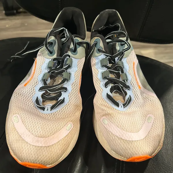 Nike React Sneakers in Black, White, and Orange Running shoes - Image 3