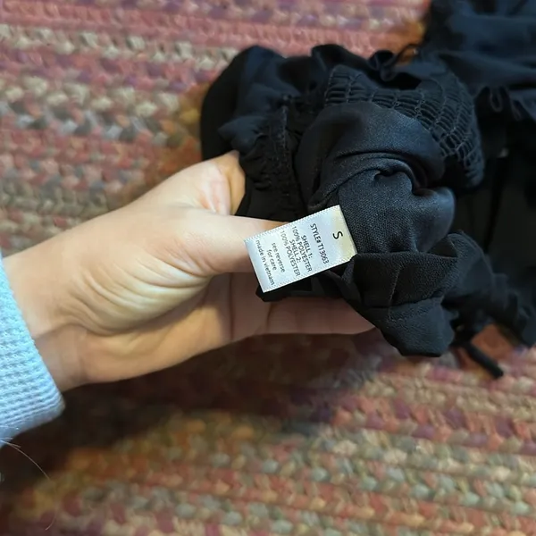 Papaya Sexy Black Ruched Lace Up Cap Sleeve Crop Top - Image 6