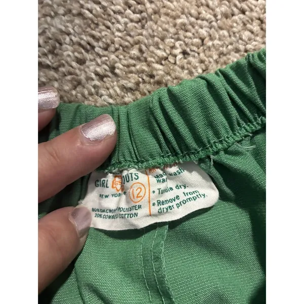 Vintage Girl Scout USA Uniform Jumper Sz10 Dress Green Sleeveless W/pants‎ Sz12 - Image 9