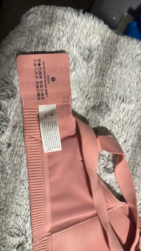 Lululemon Sports Bra Size 36 Dusty Rose - Image 3