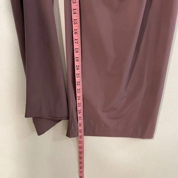 Athleta Wide Leg Pants Size 4 Mauve High Rise Travel Work Chic - Image 7