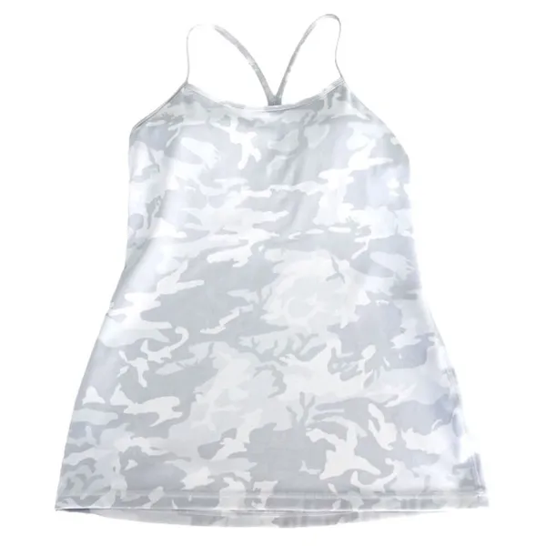 Lululemon Power Y Tank Everlux Incognito Camo Alpine White Multi Size 8 Tank Top - Image 5