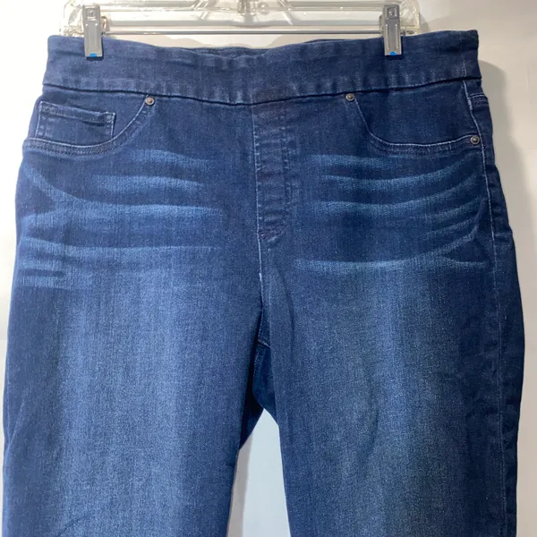 Chico’s Pull On Straight Jeans Women’s 12 - Image 2