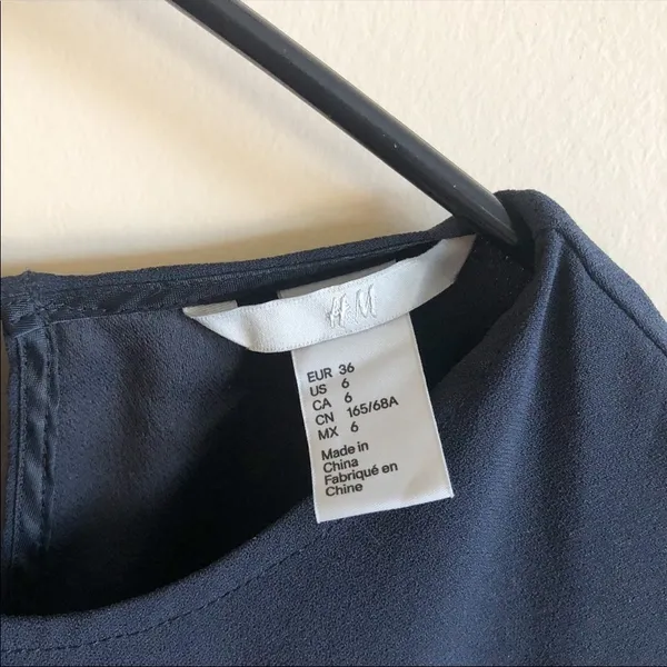 H&M Dark Blue Romper with Tie Belt - Image 3