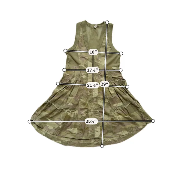Daily Practice Anthropologie Dress Women S Green Camo Zip Front Mesh Mini Exc - Image 7