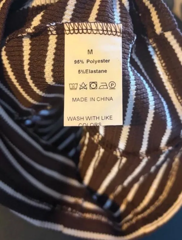 Striped Tube Top Brown Size M - Image 5