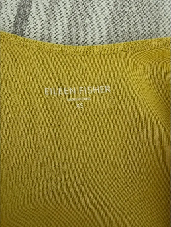 Eileen Fisher 100% Organic Cotton Tank Top Yellow Size XS Coastal Minimalist - Image 3