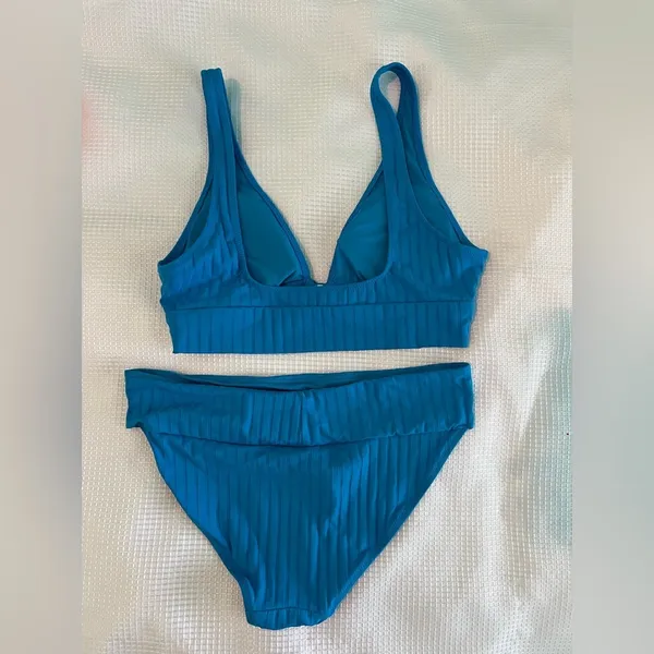 Aerie Wide Rib Longline‎ Plunge Ring Bikini - Image 6