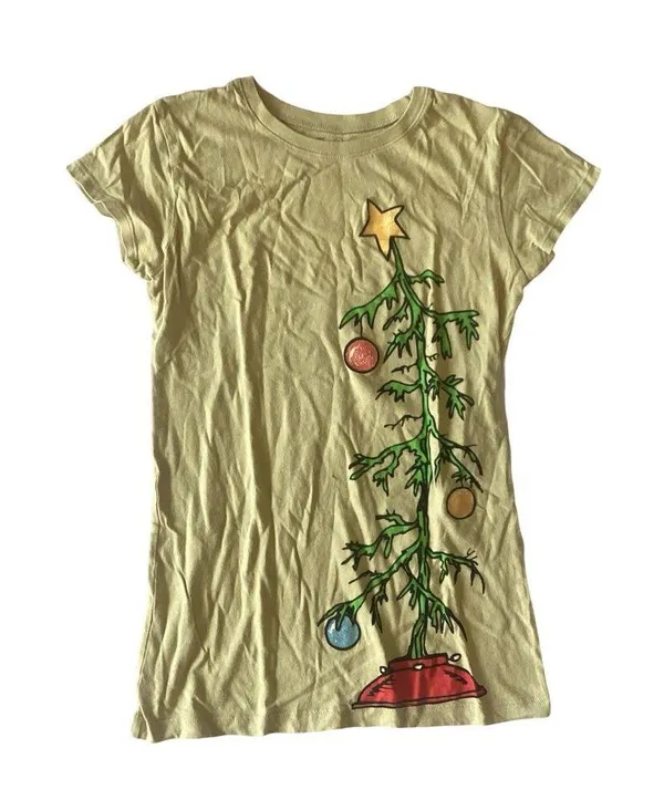 LOL Vintage Christmas Tee Green Size M - Image 3