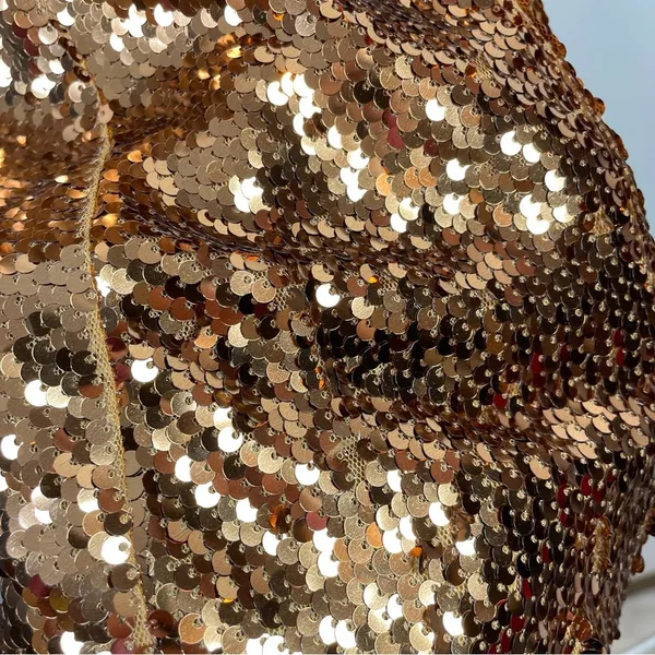 ASOS Bronze Copper Metallic Sequin Scoop Shimmer Sparkly Mini Dress women 14 new - Image 8