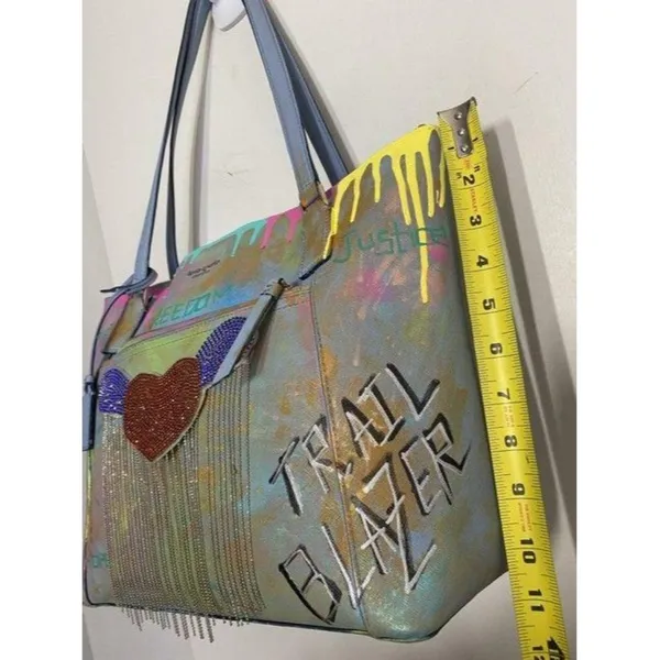 kate spade w handbag customized by me w graffi mul - Image 5