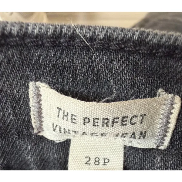 Madewell The Perfect Vintage Jean Black Gray Denim Jeans 28P‎ Straight - Image 3