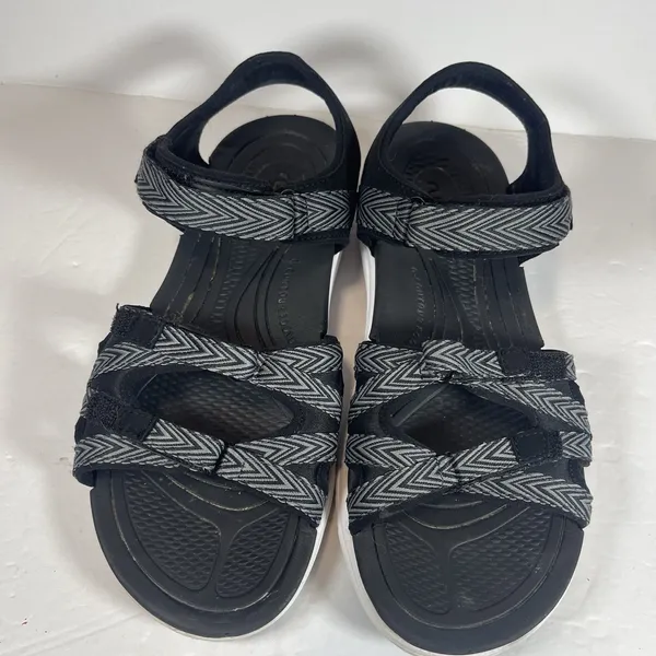 Ryka Savannah SML Women's Sandals - Size 10M Black/Grey Chevron - Image 4