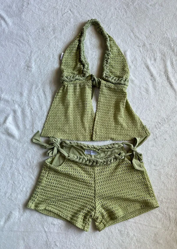 Outcast Clothing Benni Top Matcha Benni Shorts Matcha Set  - Image 6