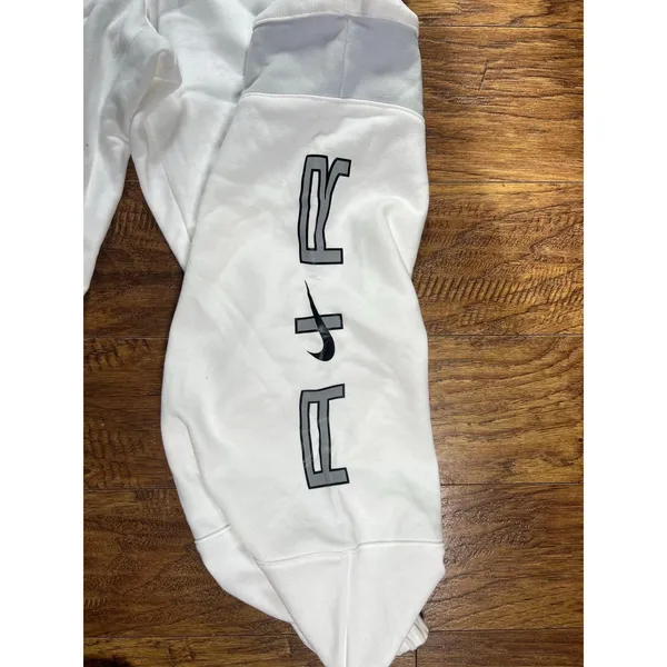 Nike Air Women’s oversized loose fit joggers XL white and gray with swoosh New - Image 6