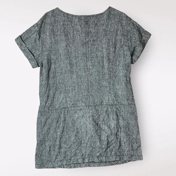 Free People Endless Shore Gray Short Sleeve Linen‎ Sundress NWOT Size S - Image 3