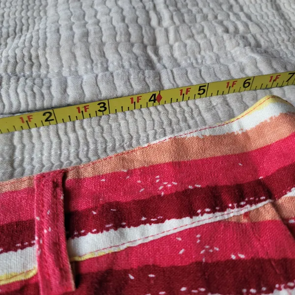 Striped Button-Down Skirt Linen Blend resort ballet core fairy whimsy boho - Image 7