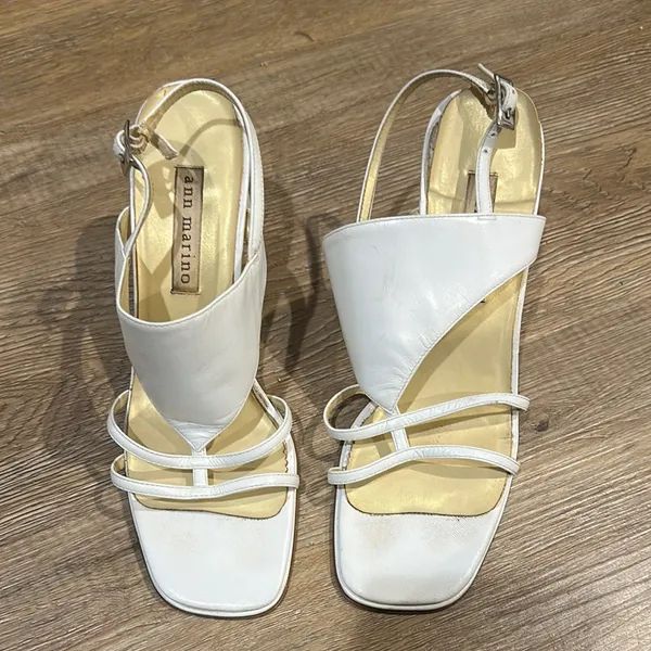 MOVING SALE Ann Marino White Block Heel Sandals - Image 5