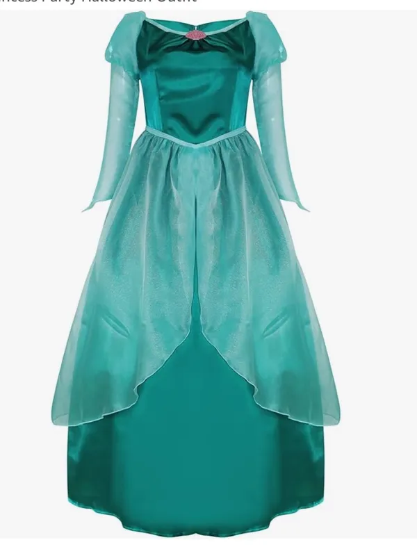 Women Mermaid Princess Sea-maid Cosplay Dress Halloween Party Gown Costume - Image 9