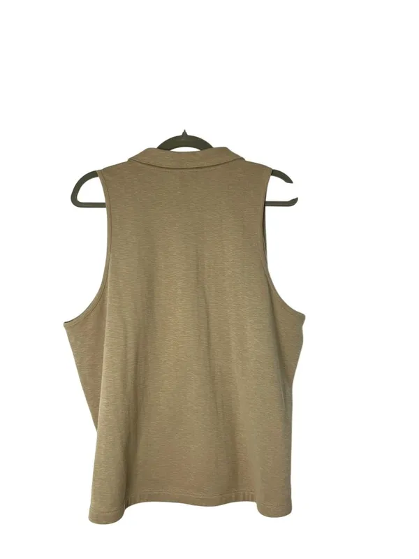 Banana Republic Women’s XL Cotton Stretch Sleeveless Polo Boxy Top Used - Image 2