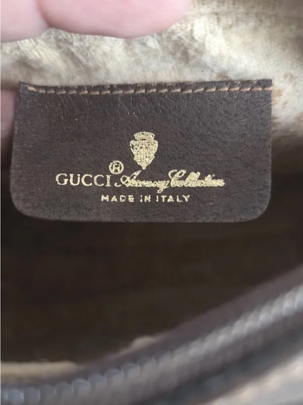 Gucci Beige GG Supreme Canvas Crossbody with Brown Leather & Green-Red Web - Image 6