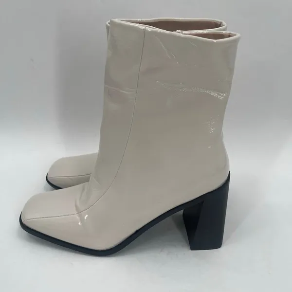 Princess Polly Boots SZ 8 Kia Kiaya Ankle Cream *FLAWS* Bootie Zipper Heel NWOT - Image 15