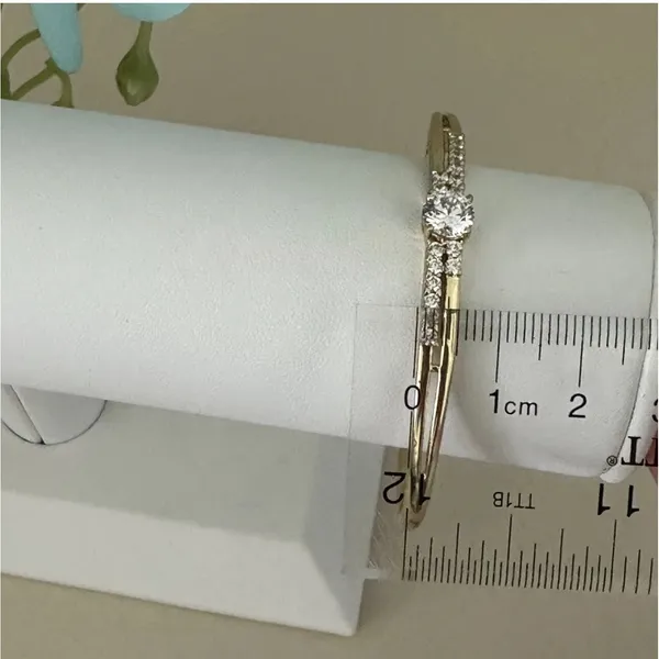 14K Gold Plated XP Women's Bangle Bracelet Gemstone High Quality - Image 4