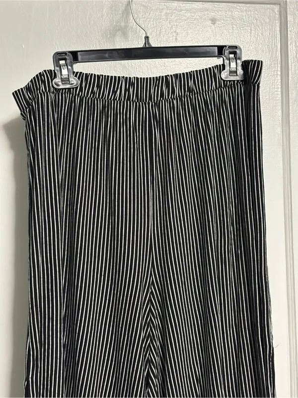 American Eagle Outfitters Black Pants with White Pinstripes - Image 2