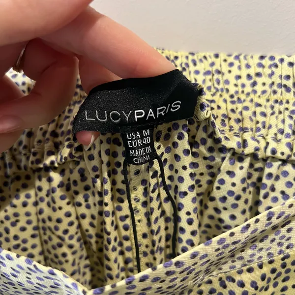 Lucy Paris Satin Cheetah Print Dress Pants - Image 3